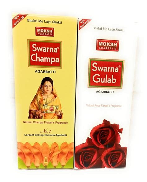 Moksh Combo Of Swarna Champa And Swarna Gulab Premium Incense Sticks