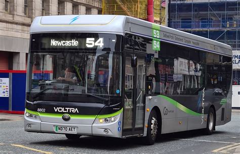 8802 ND70 AET Go North East Yutong E10 Newcastle 54 Newc Bus Boi