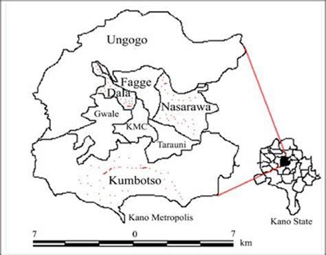 Map of Kano State and the Local Government Areas Sampled in Kano ...