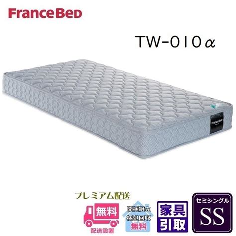 【お部屋まで搬入・開梱設置無料】フランスベッド Tw 010α マットレス セミシングル 幅85cm Tw010 Zt020 Zt030 後継 人気 腰痛 フランスベッド マット 硬い Fb