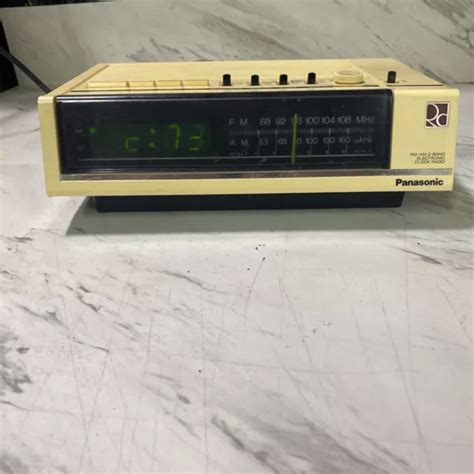 Panasonic Vintage Clock Radio Rc 6050 Digital Green Lighted Amfm 80s