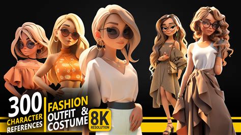 ArtStation - 300 Fashion Outfit & Costume - Character References | 8K ...