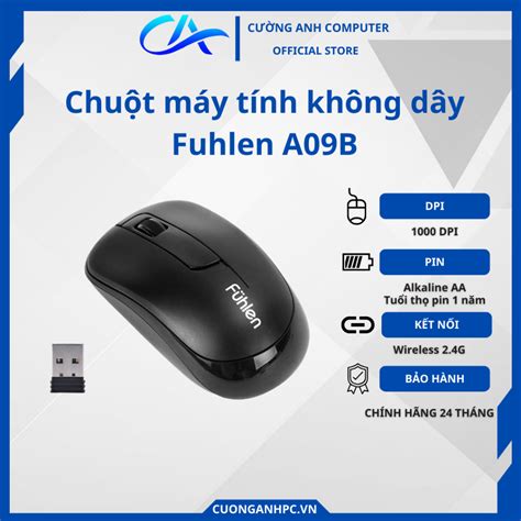 Chuột Máy Tính Không Dây Fuhlen A09b L102 Màu đen Chính Hãng Shopee