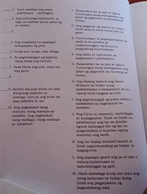 1 Kaya Matibay Ang Walis Balibhasay Nabibigkis 2 Ang Mabuting Halimbawa