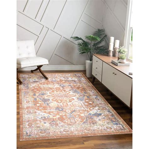 Latitude Vive Pecor Oriental Machine Woven Brown Area Rug Wayfair Co Uk