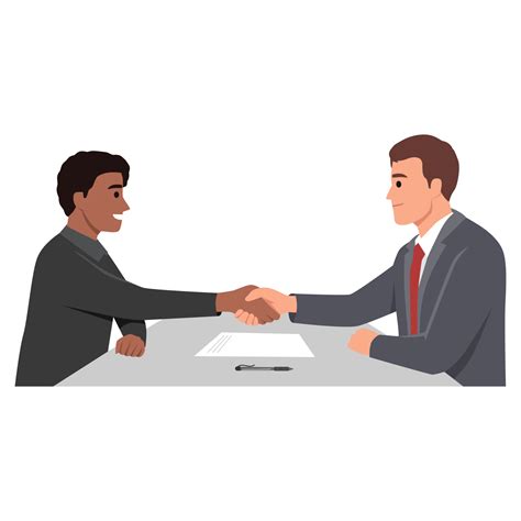 Business Man Partnership Beginning Businessman Partners Shaking Hands