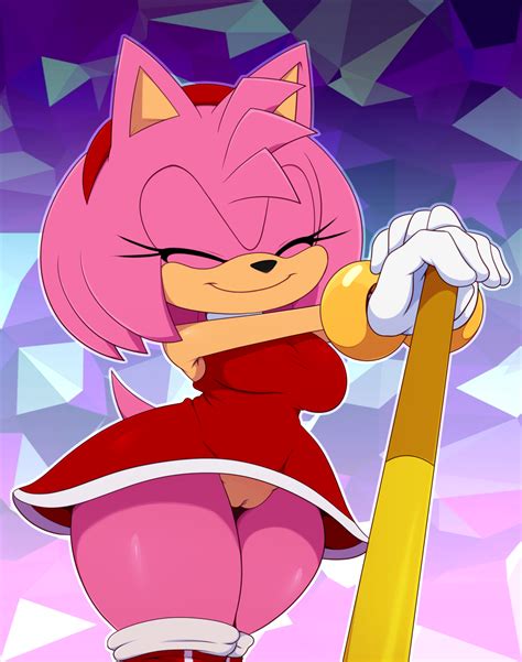 Hentai Busty Girl Abstract Background Amy Rose Anthro Big Breasts