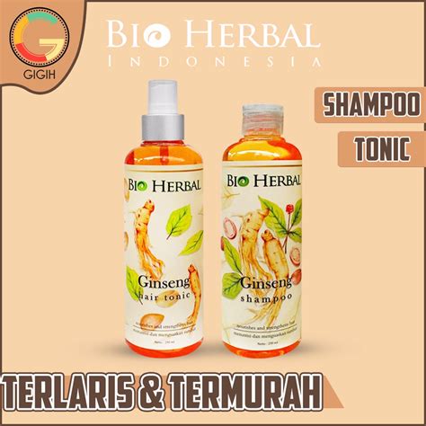 Jual Bio Herbal Ginseng Shampoo Ginseng Hair Tonic Bpom Ml