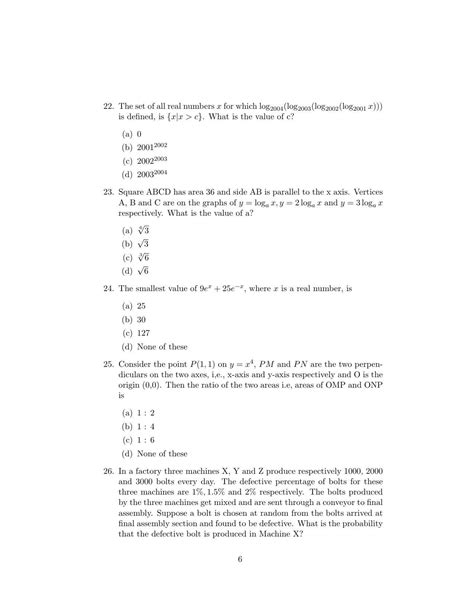 ISI Admission Test M S QMS QMA 2020 Sample Paper IndCareer Docs