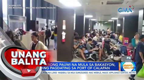 Mga Pasaherong Pauwi Na Mula Sa Bakasyon Patuloy Ang Pagdating Sa Port