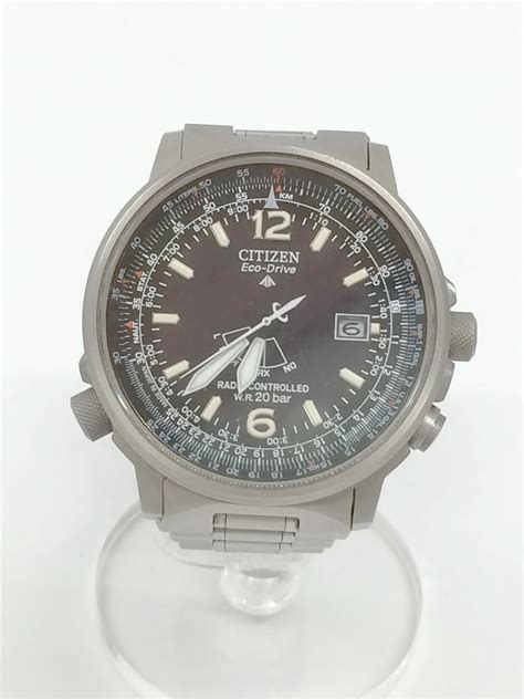 【目立った傷や汚れなし】希少美品【citizen】シチズン Promasterスカイ 電波時計 Eco Drive Titanium