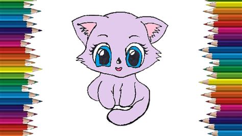 How To Draw A Baby Kitten Step By Step Cute Kitten Drawing Easy Youtube