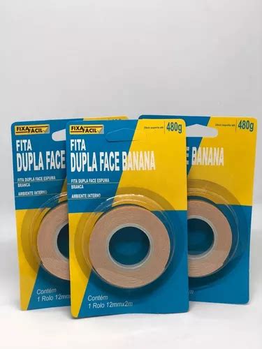 Fita Banana Espuma Dupla Face 12mm X 2m MercadoLivre