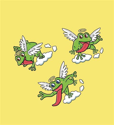 Premium Vector Angel Frog