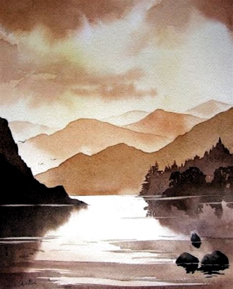 Id Es De Peinture De Paysage Aquarelle Faciles Pour Les D Butants