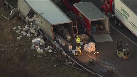 Tractor Trailer Carrying Vodka Overturns Closes I 95 Ramp Youtube