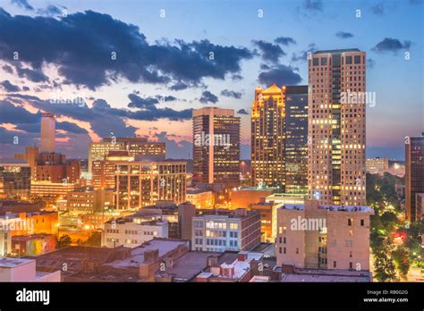 Birmingham, Alabama, USA downtown city skyline at dusk Stock Photo - Alamy