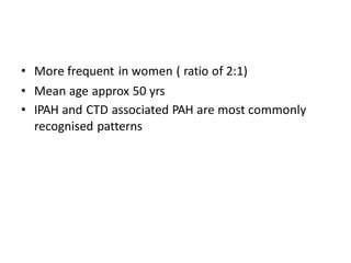 PAH ppt , causes of pah classification and management | PPT