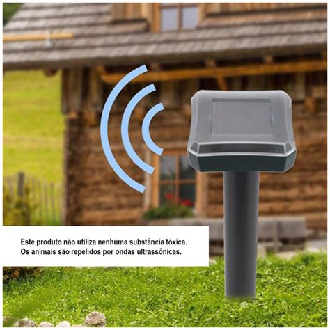 Repelente Solar Ultra Sônico - Repelente Solar Ultra Sônico Espanta Pragas 24 Horas A Prova d'água