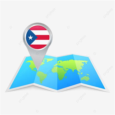 Puerto Rico Map Vector Art Png Round Pin Icon Of Puerto Rico On The