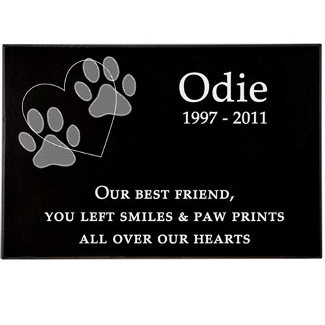 Granite Pet Grave Marker - 3/8" thick | Pet Headstone | Memorial ...