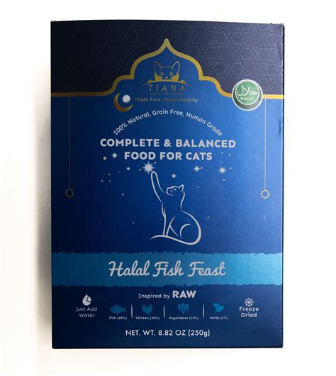 Halal Cat Food Fish Feast-250g makes 1Kg food avg 25 meals/portions ...