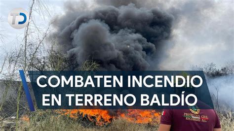 Incendio en terreno baldío de Escobedo causa movilización YouTube