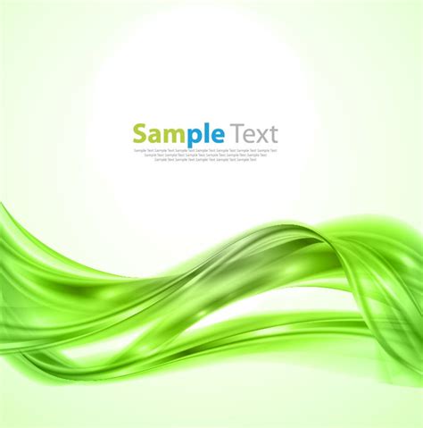 Green Abstract Wave Background Vector Illustration | Free Vector ...