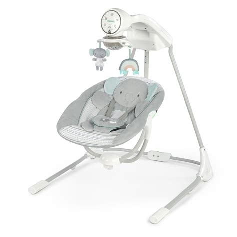 Ingenuity InLighten 5-Speed Baby Swing, Swivel Infant Seat, Nature ...