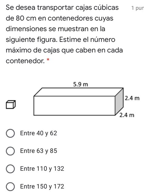 Solved Se Desea Transportar Cajas C Bicas Pun De Cm En