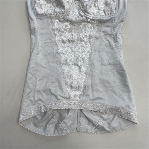 Nude Shape Wear Lace Body Hugging Shaping Corset Top Depop