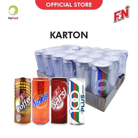 F N MINUMAN BERKARBONASI KARTON COFFE SODA SUNKIST 100 PLUS FN