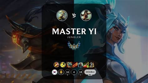 Master Yi Jungle Vs Nidalee Kr Challenger Patch 144 Youtube