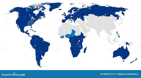 Christianity Distribution Map of the World. Stock Vector - Illustration ...