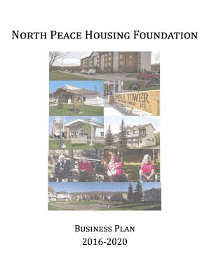 Fillable Online Northpeacehousing 2016 2020 Business Plan North