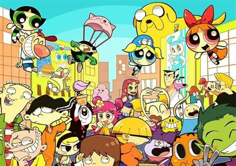 Cartoon Network Characters in a Vibrant City