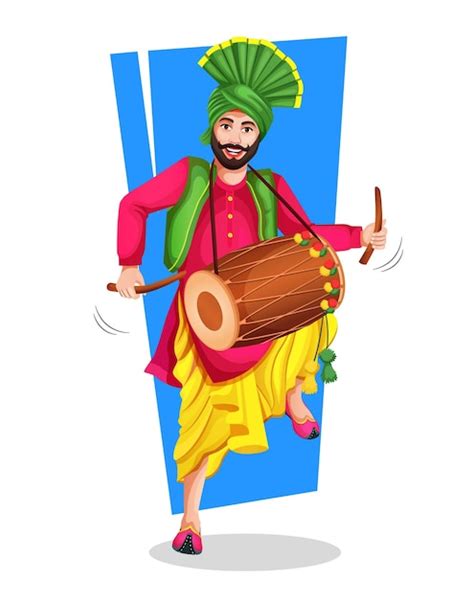 Premium Vector Punjabi Bhangra Dance