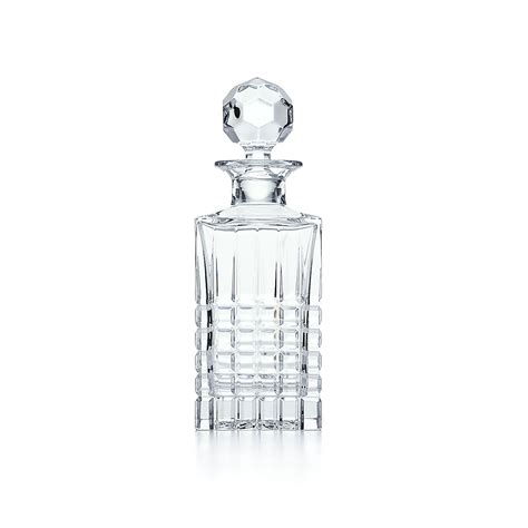 Plaid Square Decanter In Crystal Tiffany And Co