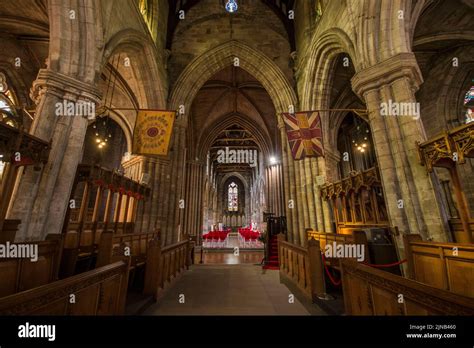 Inside the Medieval church of the Holy Rood Stock Photo - Alamy