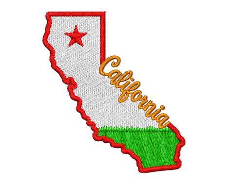 California State USA Flag Embroidery Design - Etsy