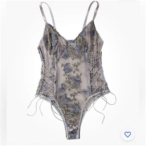 Lilosy Intimates And Sleepwear Bs Lilosy Sexy Lace Up Floral