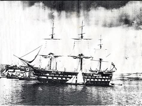 Photocopies Of Three Photographs Of Hms Ganges And Two Other Sailing Ships Under Ehive