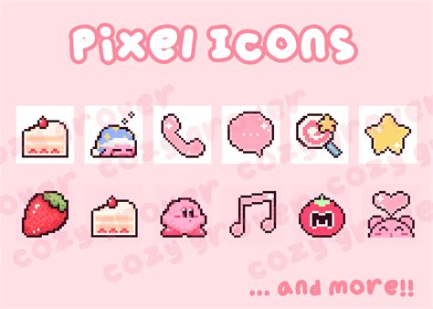 Pixel Kirby Ios 14 15 App Icons Pack With Wallpapers Etsy Canada