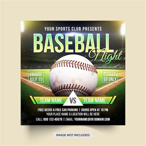 Premium Psd Baseball Flyer Or Social Media Post Design Template