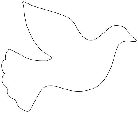 Shape Of Dove Free Printable Papercraft Templates