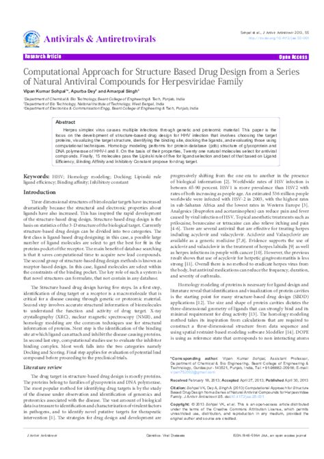 (PDF) Homology Modeling of DNA polymerases of Herpesviridae family and structure-based virtual ...