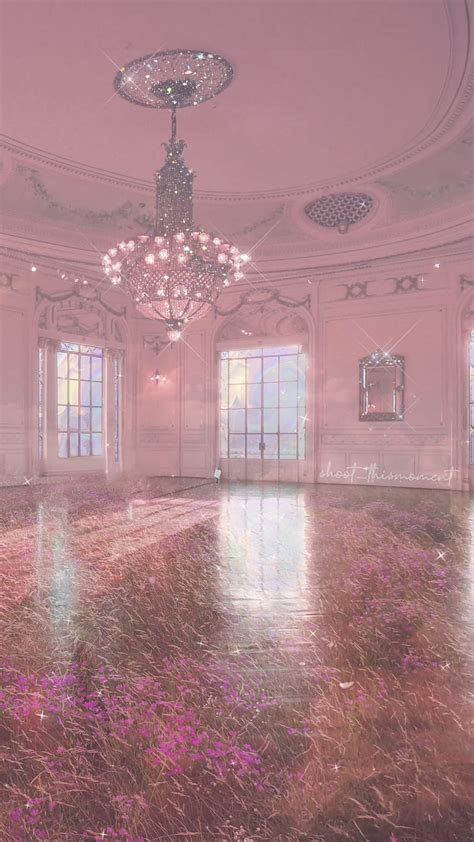 Pink Ballroom Pink Aesthetic Ballroom Castle Chandelier Dance