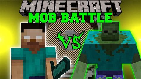 Herobrine Vs Mutant Zombie Minecraft Mob Battles Battle Of Zombies