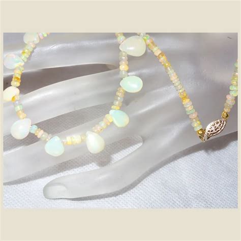 Ethiopian Opal Briolette Necklace Ruby Lane