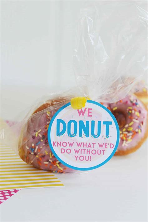 Diy Donut Thank You T Free Printable T Tags Too